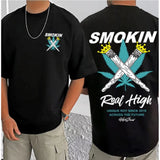 Black cotton blend men's casual printed round neck half sleeve t-shirt, high-quality apparel for everyday wear