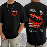 Black cotton blend men's casual printed round neck half sleeve t-shirt, fashionable apparel for everyday wear