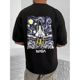 Black cotton blend men's casual printed round neck half sleeve t-shirt with vibrant graphics