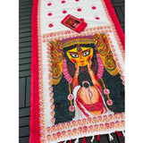 White linen digital print saree with unstitched blouse (5.5Mtr) on mannequin