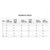 Women's dress, floral, crepe fabric, one shoulder each, polyester material