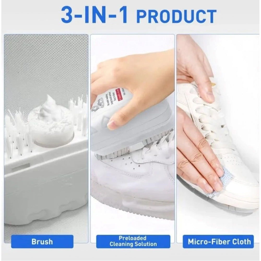 Assorted plastic 2-in-1 shoe cleaner brushes with press-switch for easy use