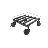 Assorted iron square planter stand with wheel design for modern gardening