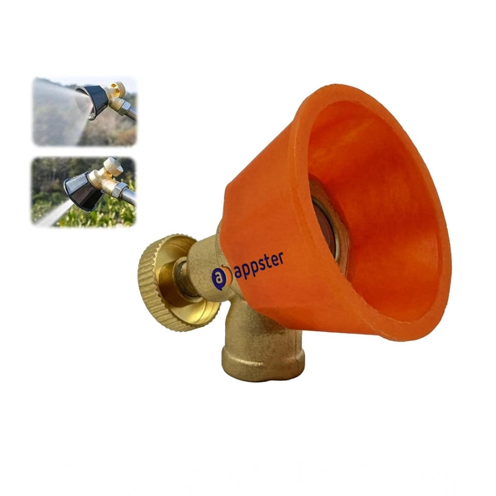 Assorted brass adjustable high-pressure atomizer nozzle for agricultural pump sprayers, enhances water distribution & reduces water waste