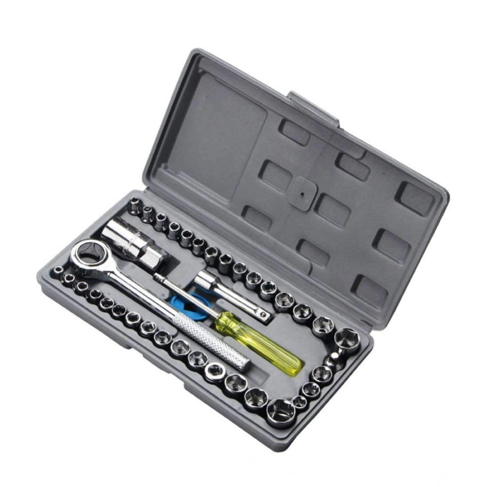 Carbon steel automotive tool kit set (40 pcs) for vehicle maintenance and repair
