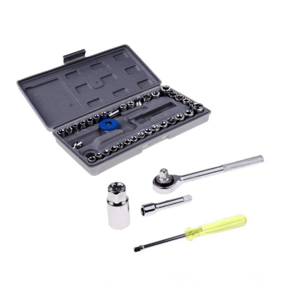 Carbon steel automotive tool kit set, 40 pcs for vehicle maintenance & repair