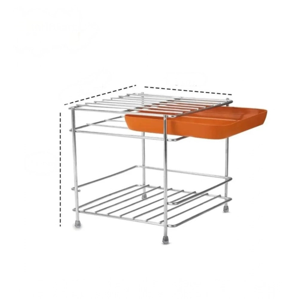 Assorted stainless steel matka stand, rustproof & waterproof, organizes kitchenware
