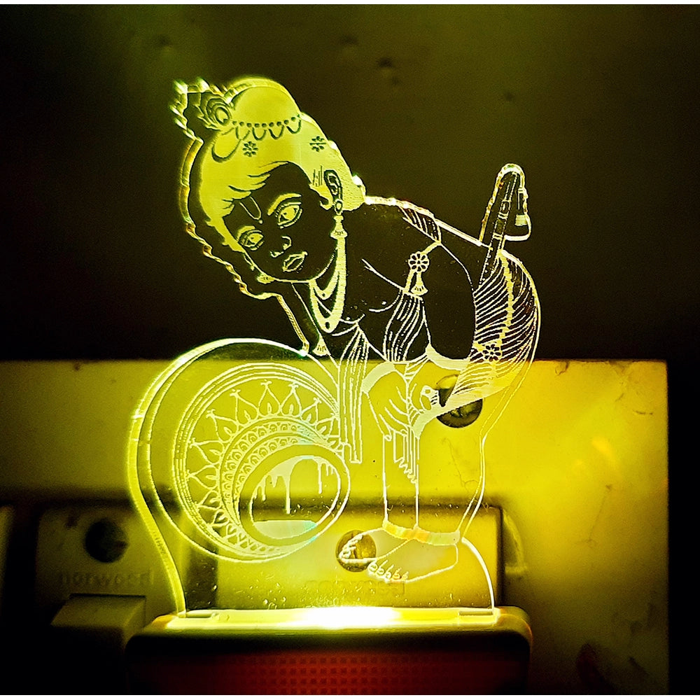 AC adapter night lamp with Bal Krishna design