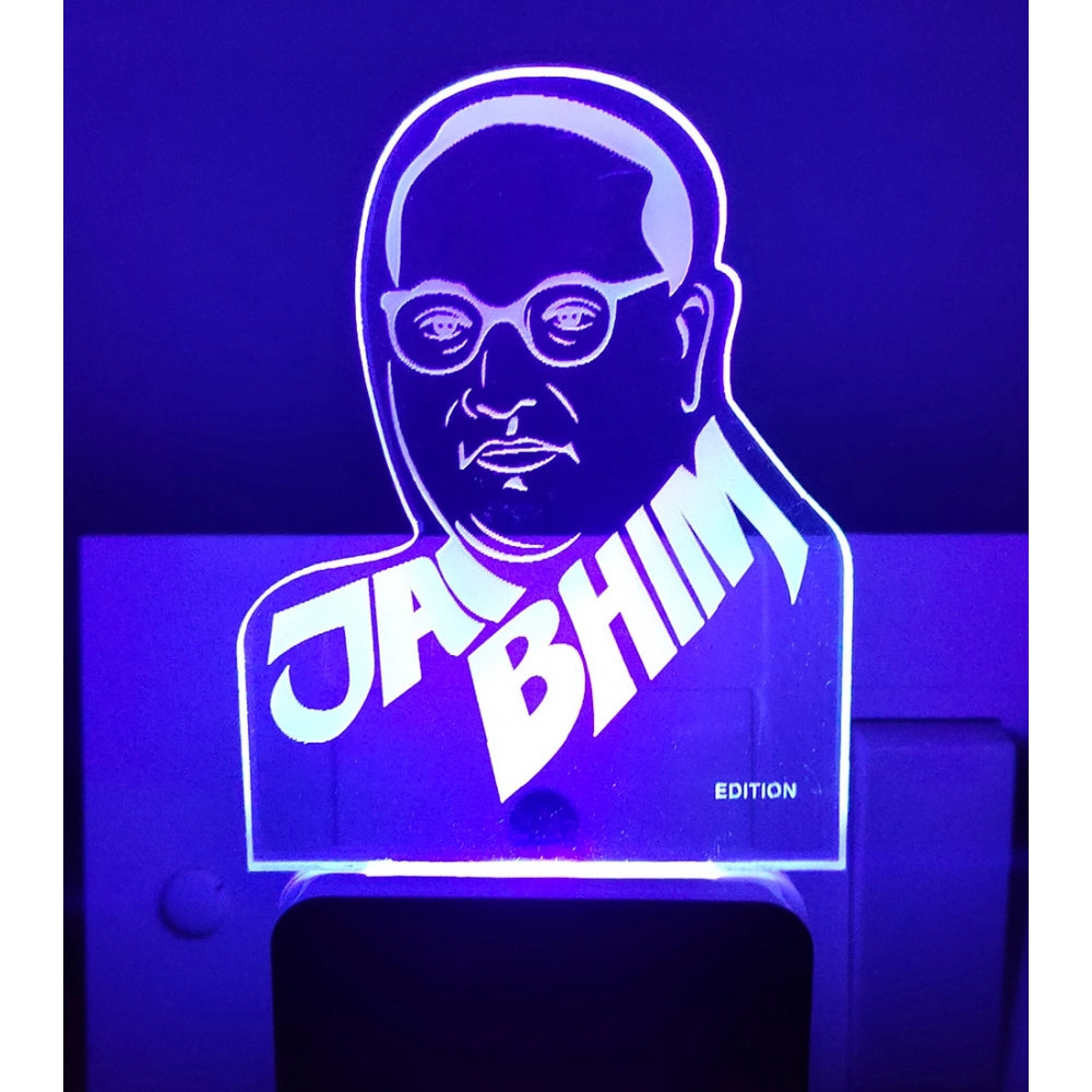Dr. Ambedkar-themed AC adapter night lamp with LED light