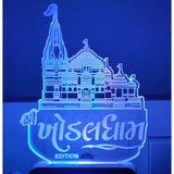 Color: Blue, White. Material: Metal, Glass. Product type: Buddha temple night lamp with AC adapter