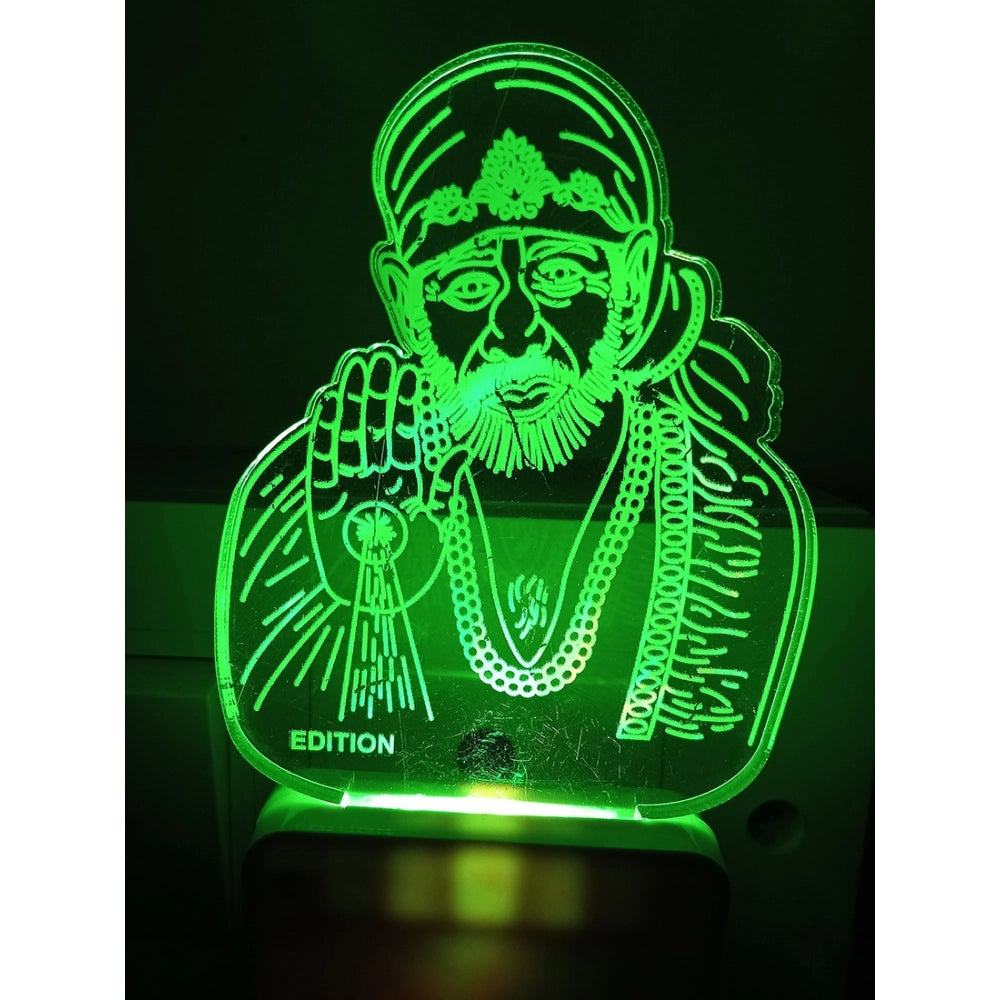 Shridi Sai Baba AC Adapter night lamp with LED lighting