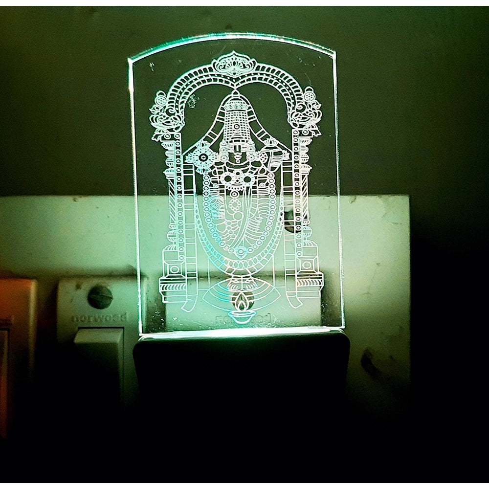 Glass night lamp with AC adapter design