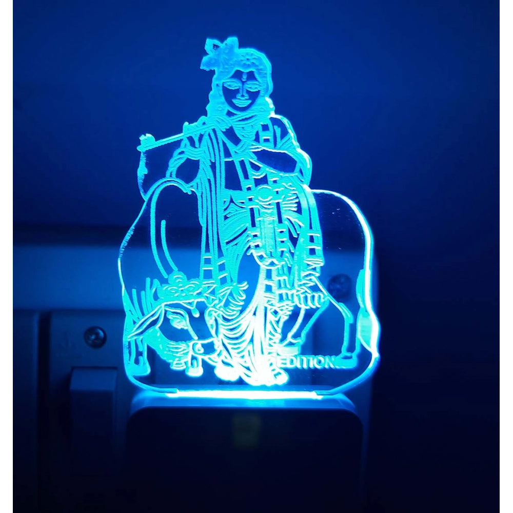 Shree Krishna illuminated night lamp with AC adapter