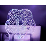 Laser cut metal lamp with star design and white ac adapter