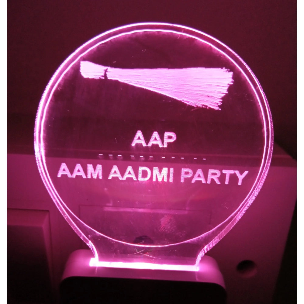 Glow-in-the-dark lamp, night lamp design, Aam Admi Party, political party lamp