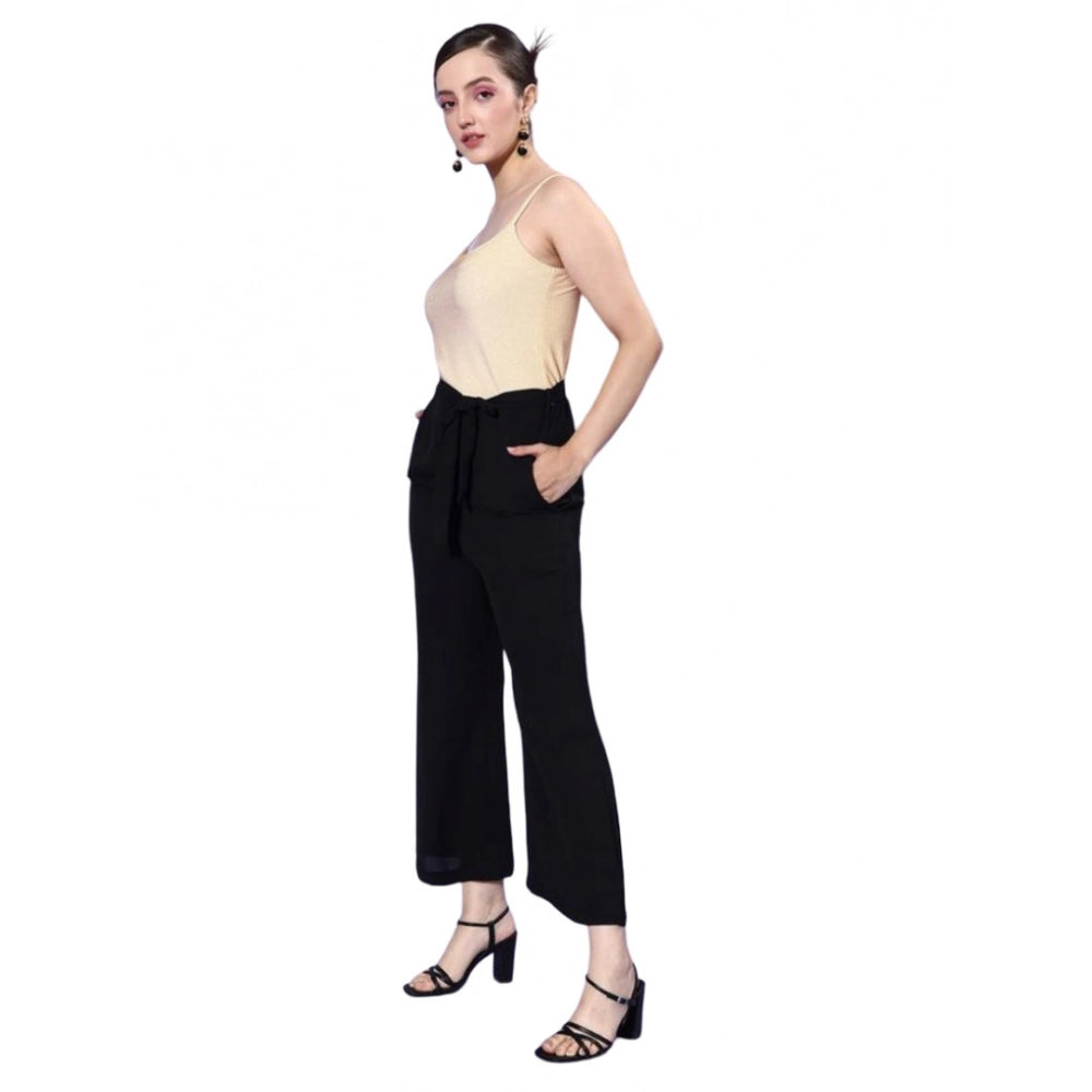 Gold and black women's polyester embellished sleeveless jumpsuit