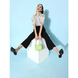 Multicolor polyester sleeveless jumpsuit