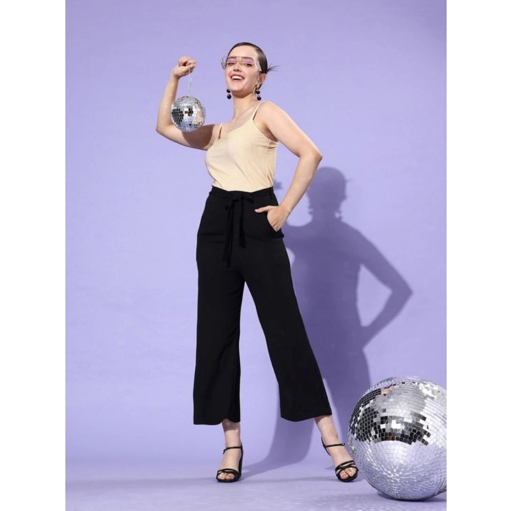 Gold and black women's sleeveless jumpsuit
