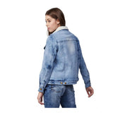 Women's denim jacket, blue, long sleeves