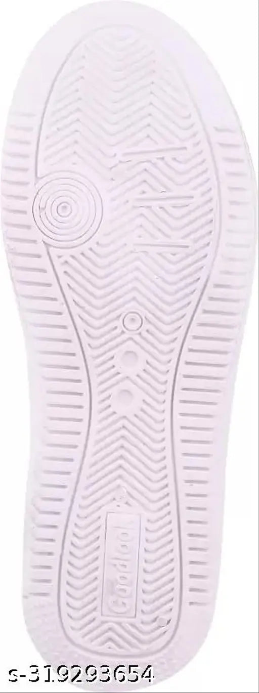 Trendy kids casual sneaker shoes, white soles