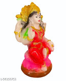 Multicolored resin Maa Lakshmi action idol, 12cm tall, 8cm wide, and 5cm deep, decorative home office puja gift
