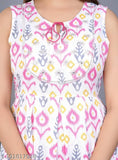 Womens kurta with rayon fabric, colorful embroidery design, featuring short sleeves, round neckline, and a straight hem. Comes with matching dupatta