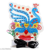 Awesome Craft Ganesh LED night lamp, color-changing acrylic, handcrafted Indian decorative wall light