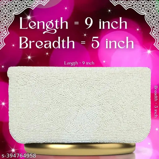 White pearl clutch, for party wear or weddings