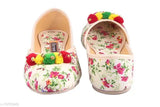 Textured PVC PU sole ballet flat, Rajasthani Jaipuri ethnic design for women - India origin