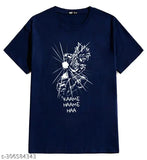 Navy blue Goku DBZ printed cotton blend t-shirt for men, short sleeves, Dragon Ball Z anime design
