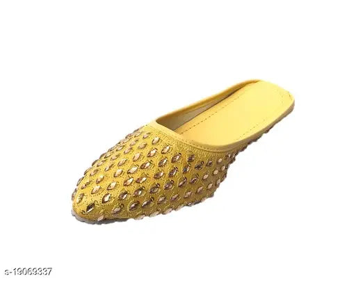 Multicolor Rajasthani Jaipuri embroidered mojari slipper for girls by ZENHUB, handmade Indian footwear for women
