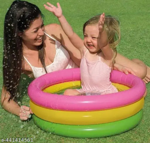 Two-foot inflatable PVC baby bath tub for infants aged 1-2, made in India
