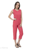 Stylish rayon jumpsuit, sleeveless, versatile for casual and party wear