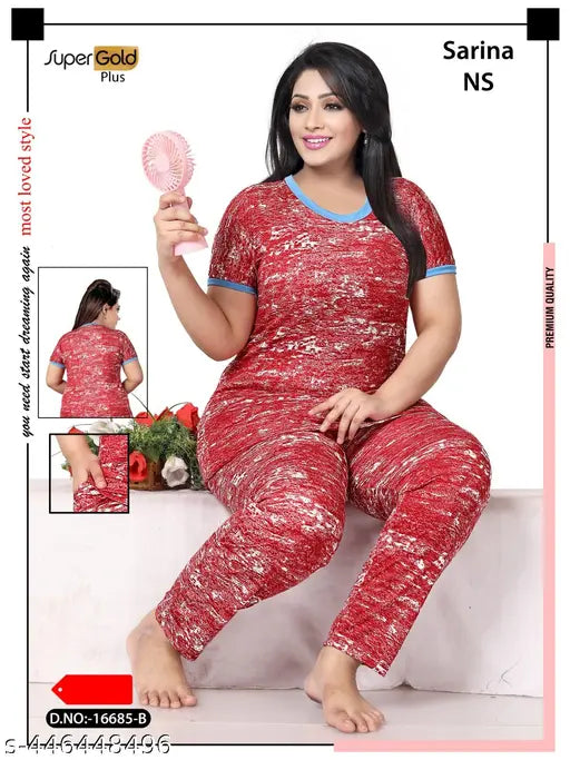 Ivanyas printed nightwear set, Indian-origin lounge clothing for sleep and leisure