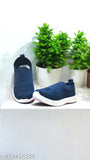 Kids blue and black casual sneakers, mesh design, lace-up closure