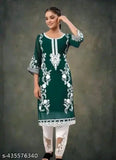 Georgette and Crepe embroidered Palazzos Kurta set for women, single size options available (S-XXL), Indian origin
