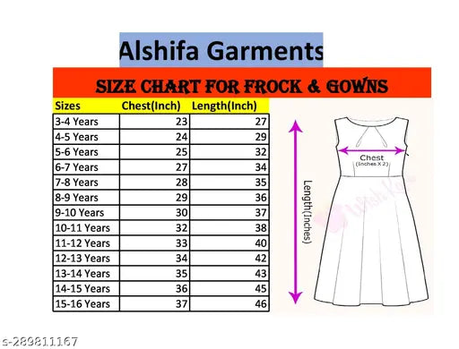 Embroidered silky party dress for girls, features chest pocket and zip closure. Available in various sizes and lengths