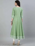 Rayon Anarkali Kurta with printed combo, three-quarter sleeves, from Avi Fashions (India)