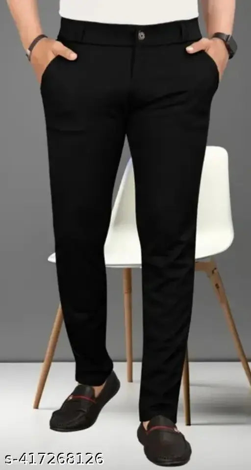 Men's Regular Mid Rise Black Jeans