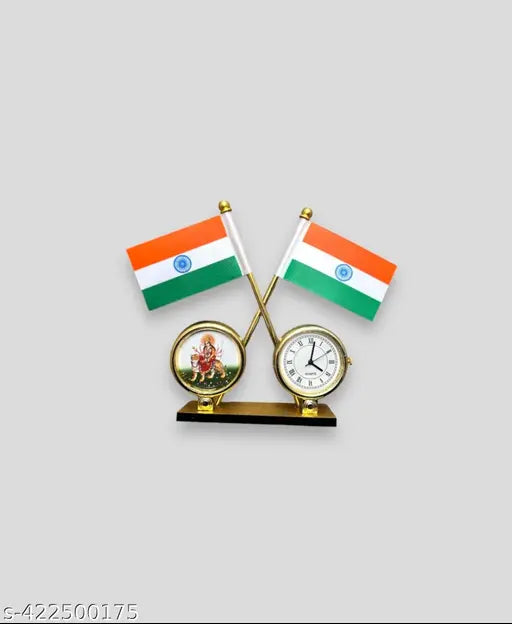 Indian-made metallic dashboard flag, versatile home decor item