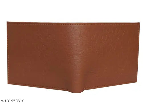 Indian-made free size PU wallet, stylish compartment with 3 pockets for men