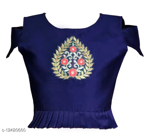 Taffeta silk and cotton blend new girls lehenga choli dupatta set, sleeveless, embroidered with jacquard stitch, in various sizes from 6-12 months to 4-5 years, originating from India