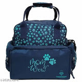 Blue diaper bag, spacious design with multipurpose pockets and detachable changing pad, perfect for newborn essentials and on-the-go organization