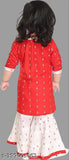 New Printed Rayon Baby Girls Kurti & Palazzo Set for Casual, self-design, three-quarter sleeves, color-fast, available in various sizes from 3-6 months to 2-3 years, made in India