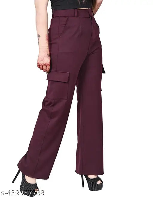 Maroon stretch pants