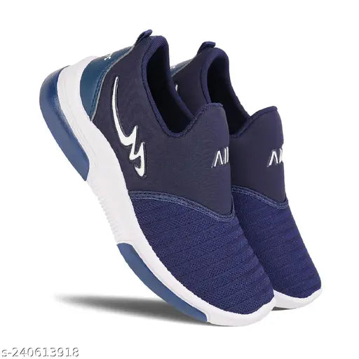 Boys sport shoes in navy, white and black with a logo, pack of 2, lace-up closure