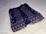 Premium rayon print kameez with sequence embroidery