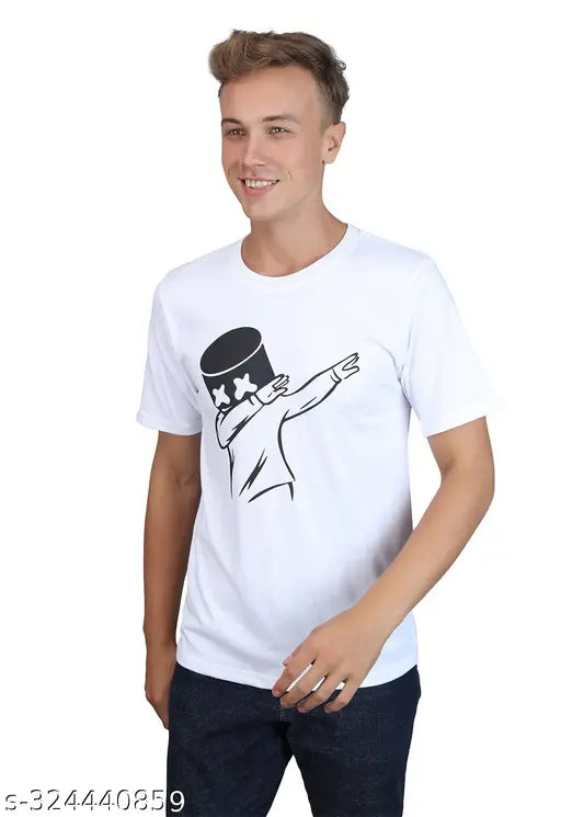 Cotton printed men's t-shirts (pack of 3), short sleeves, Indian made cotton apparel