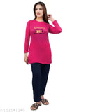 Printed cotton blend full sleeve night suit for women, featuring long sleeves and a fitted design. Available in sizes M-XXXXL. Made in India
