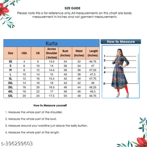 Black cotton three-quarter sleeve floral mandarin kurti, Indian women's fashion on mannequin